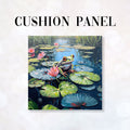 CUSHION Fabric Panel Lily Pad Frog CP-69