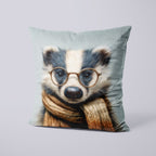 CUSHION Panel Badger With Wooly Scarf CP-693