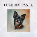 CUSHION Panel Black Chihuahua CP-694