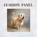 CUSHION Panel Cream Norfolk Terrier CP-697