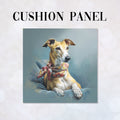 CUSHION Panel Greyhound in a Scarf CP-699