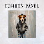 CUSHION Panel Jack Russell in a Hoodie CP-706