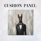 CUSHION Panel Dobermann in Tuxedo CP-709