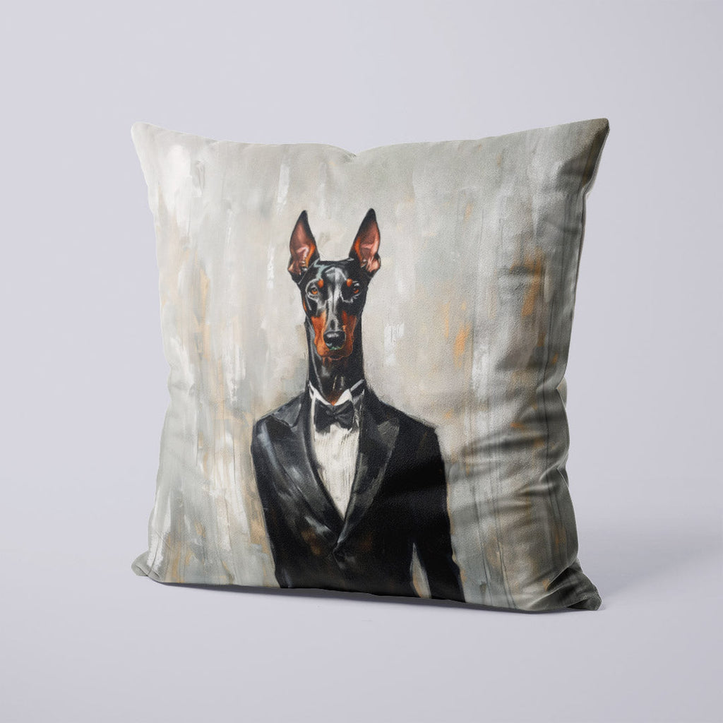 CUSHION Panel Dobermann in Tuxedo CP-709