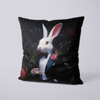 CUSHION Panel White Rabbit Drinking Tea CP-715