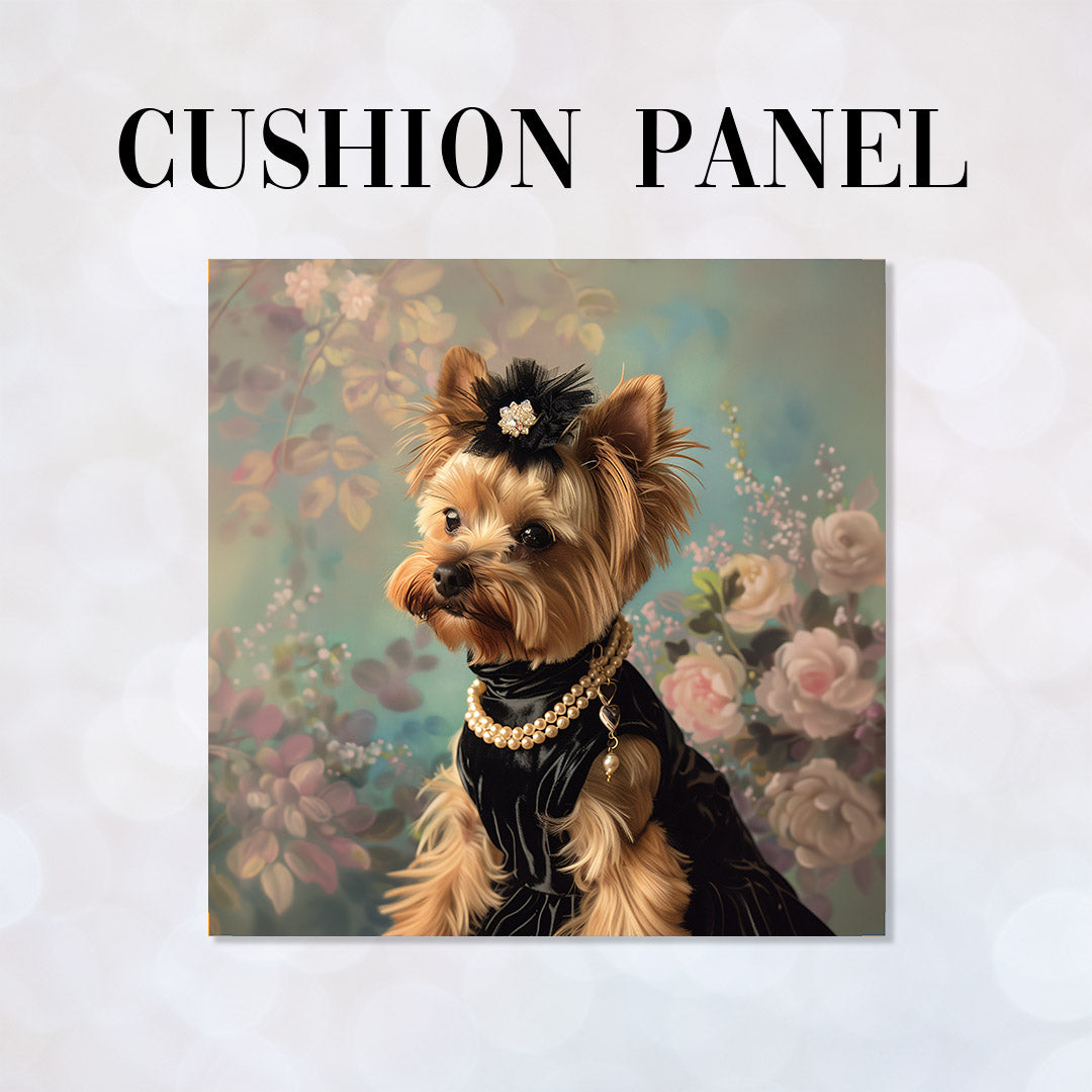 CUSHION Panel Tiffany Terrier CP-718