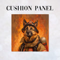CUSHION Panel Firefighter German Shepherd CP-723