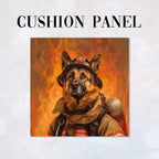 CUSHION Panel Firefighter German Shepherd CP-723