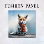 CUSHION Panel Red Scarf Fox CP-727