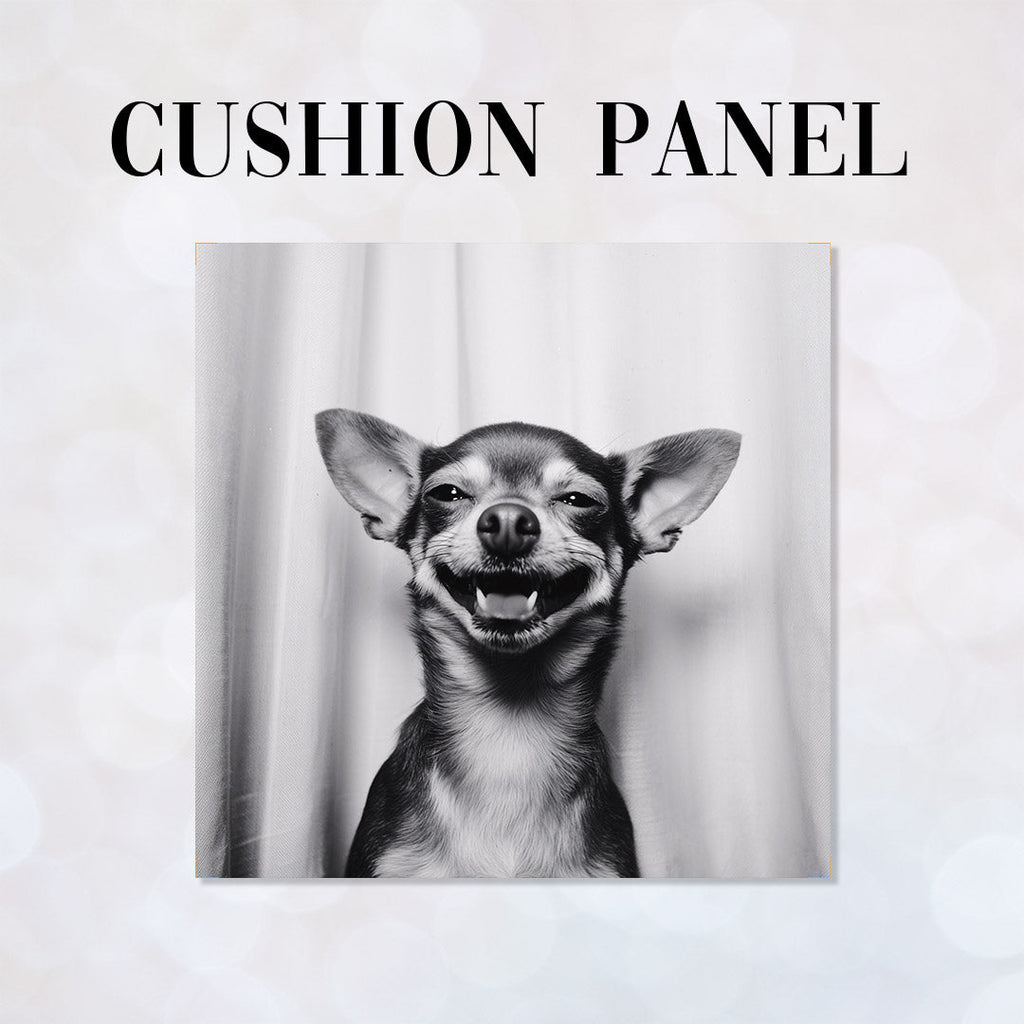 CUSHION Panel Laughing Chihuahua CP-729
