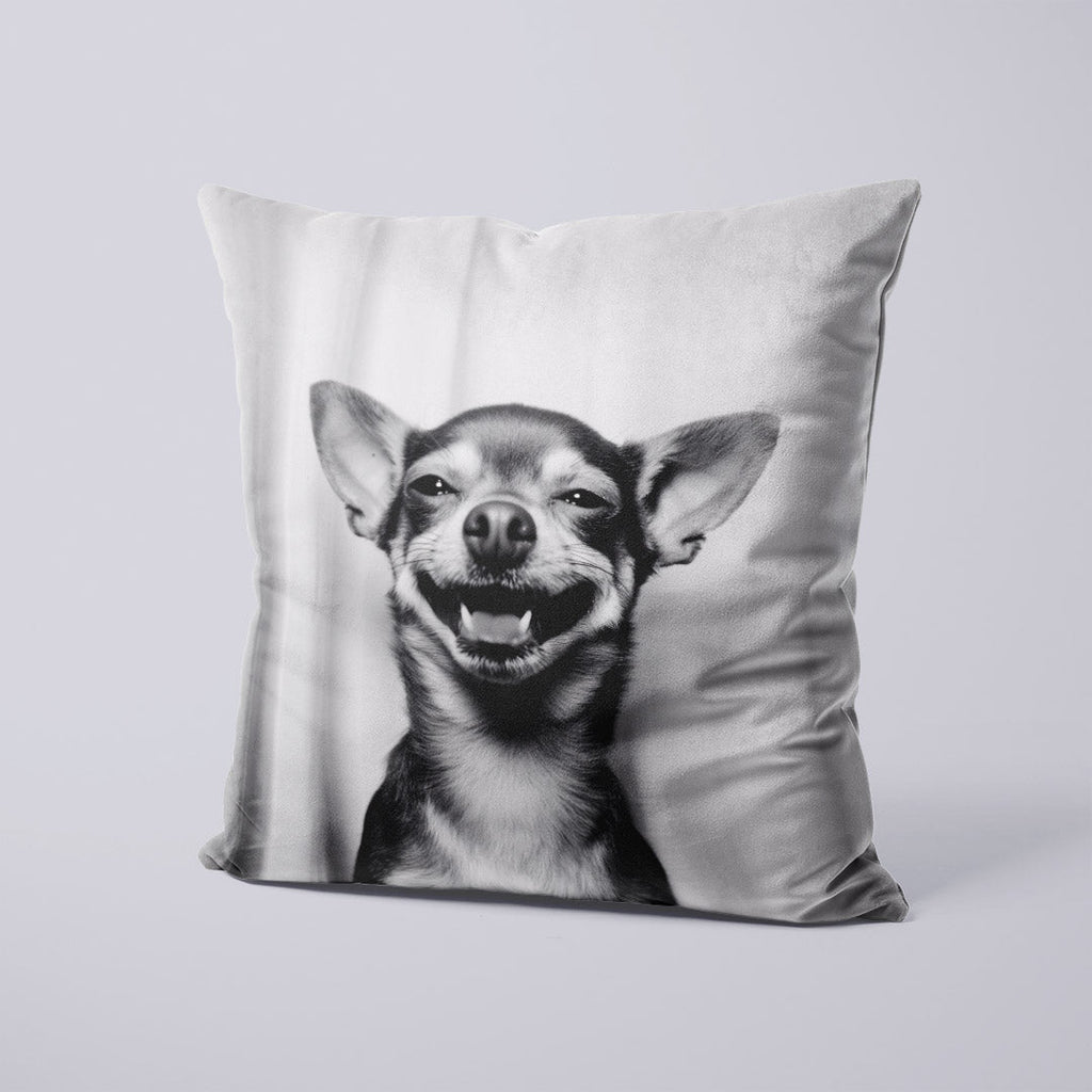 CUSHION Panel Laughing Chihuahua CP-729