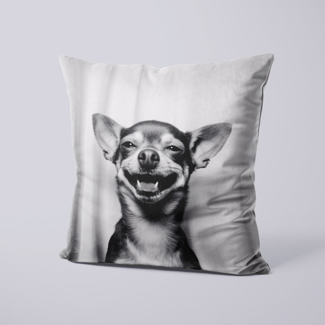 CUSHION Panel Laughing Chihuahua CP-729