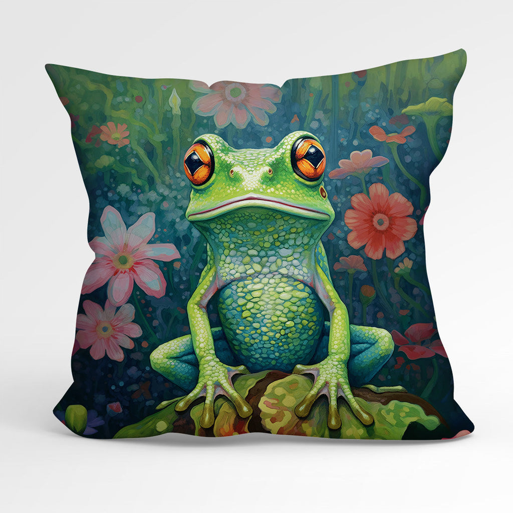 CUSHION Fabric Panel Green Frog CP-73