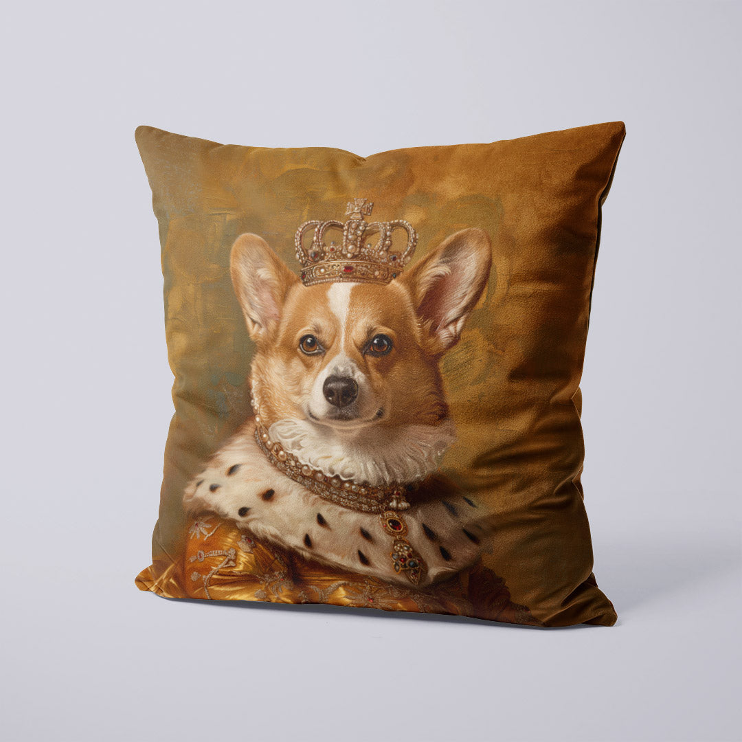 CUSHION Panel Corgi Queen CP-730