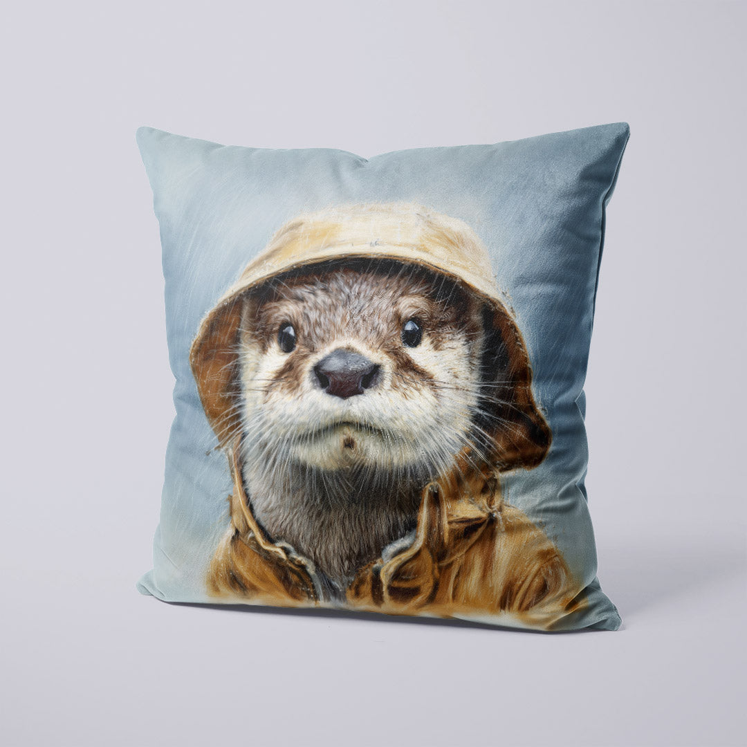 CUSHION Panel Otter in a Rain Coat CP-732