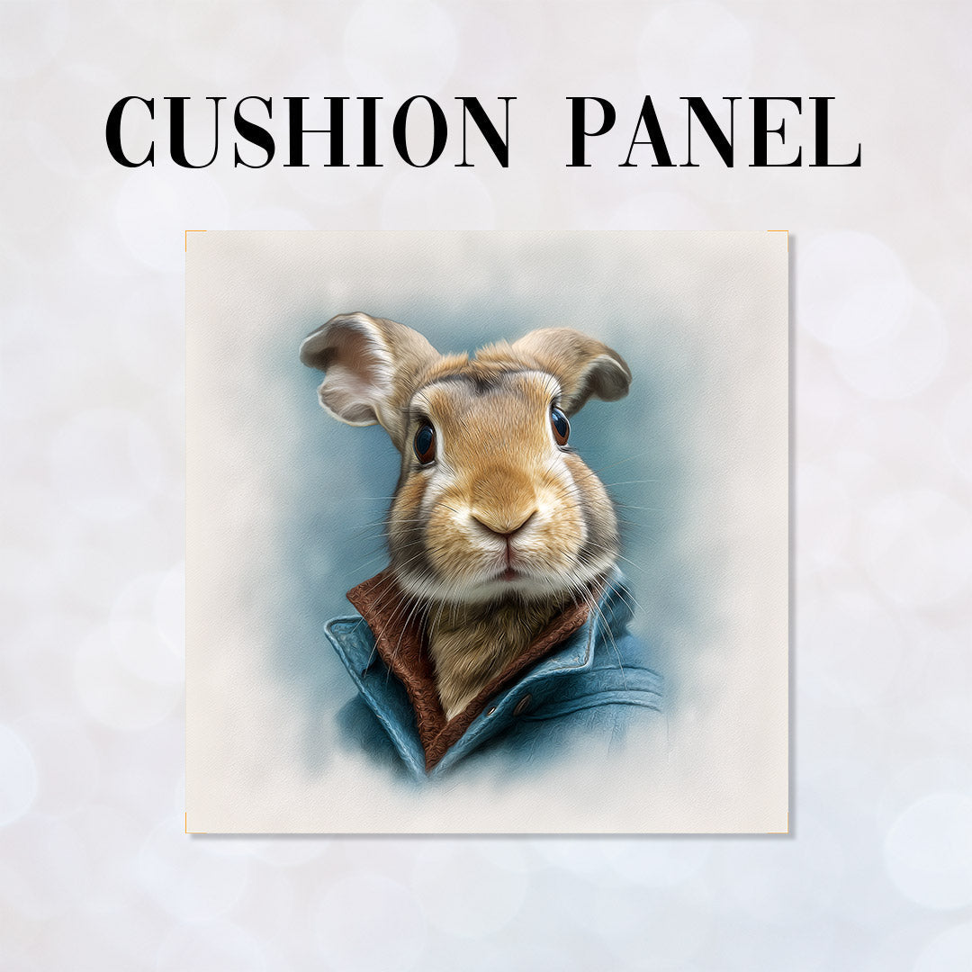 CUSHION Panel Rabbit in a Coat CP-733
