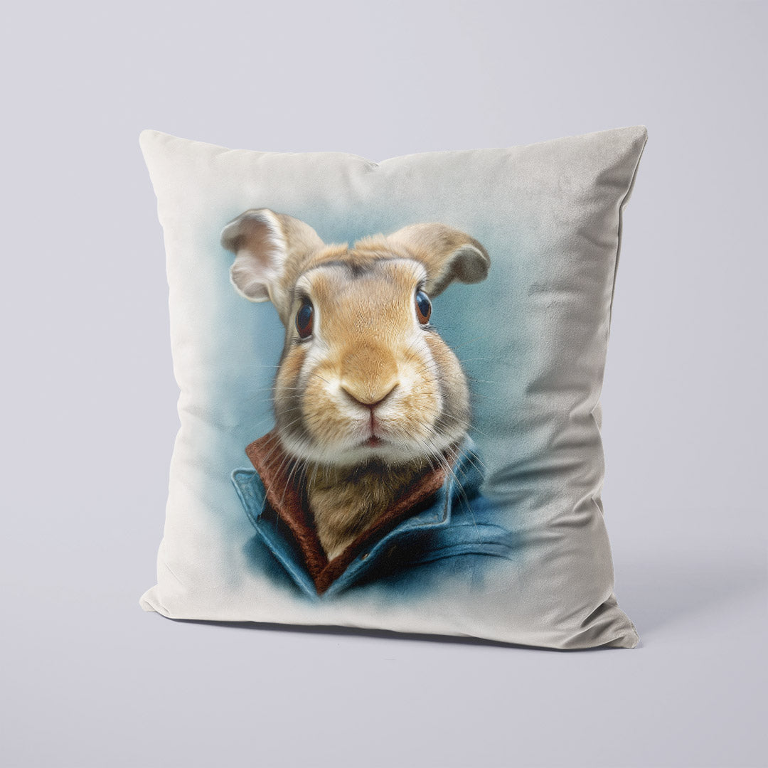 CUSHION Panel Rabbit in a Coat CP-733