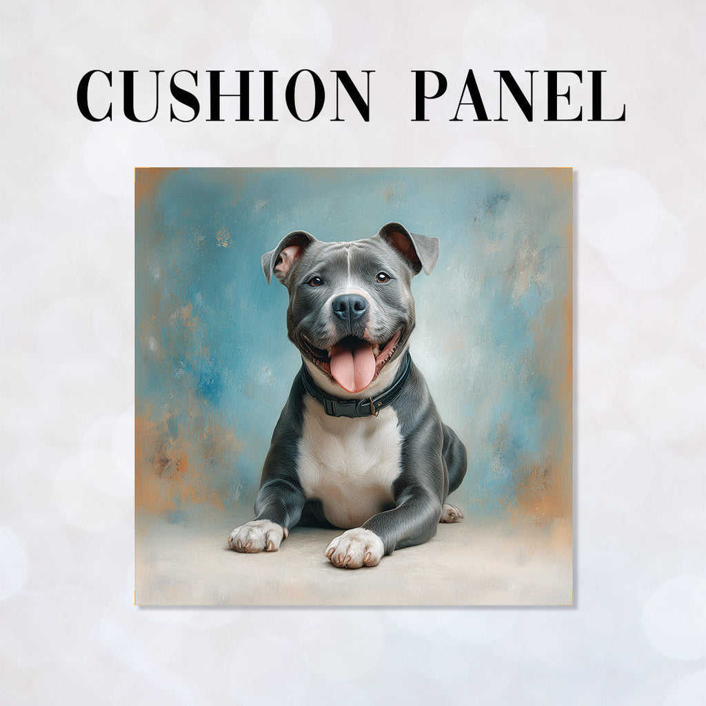 CUSHION Panel Grey Staffordshire Bull Terrier CP-738