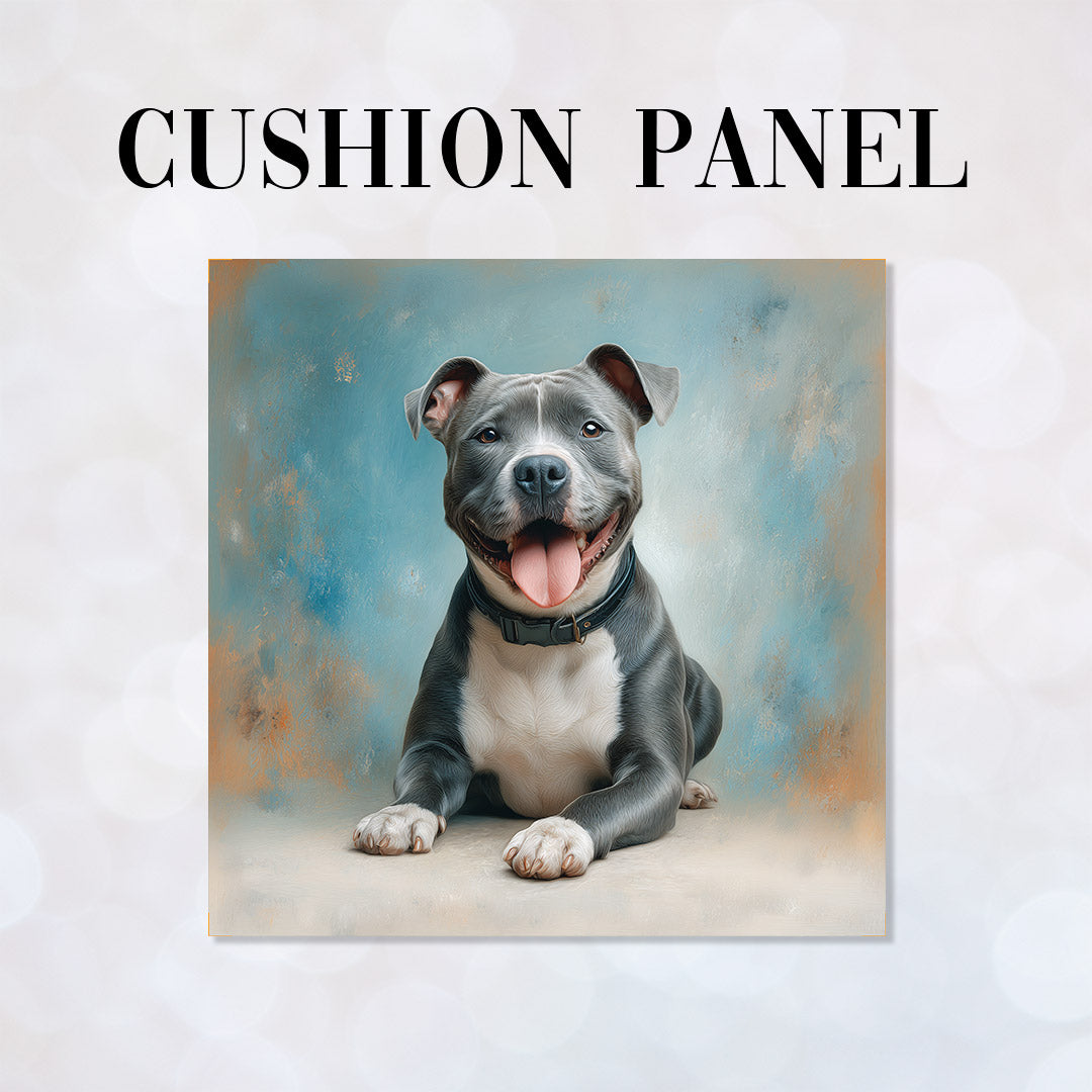 CUSHION Panel Grey Staffordshire Bull Terrier CP-738