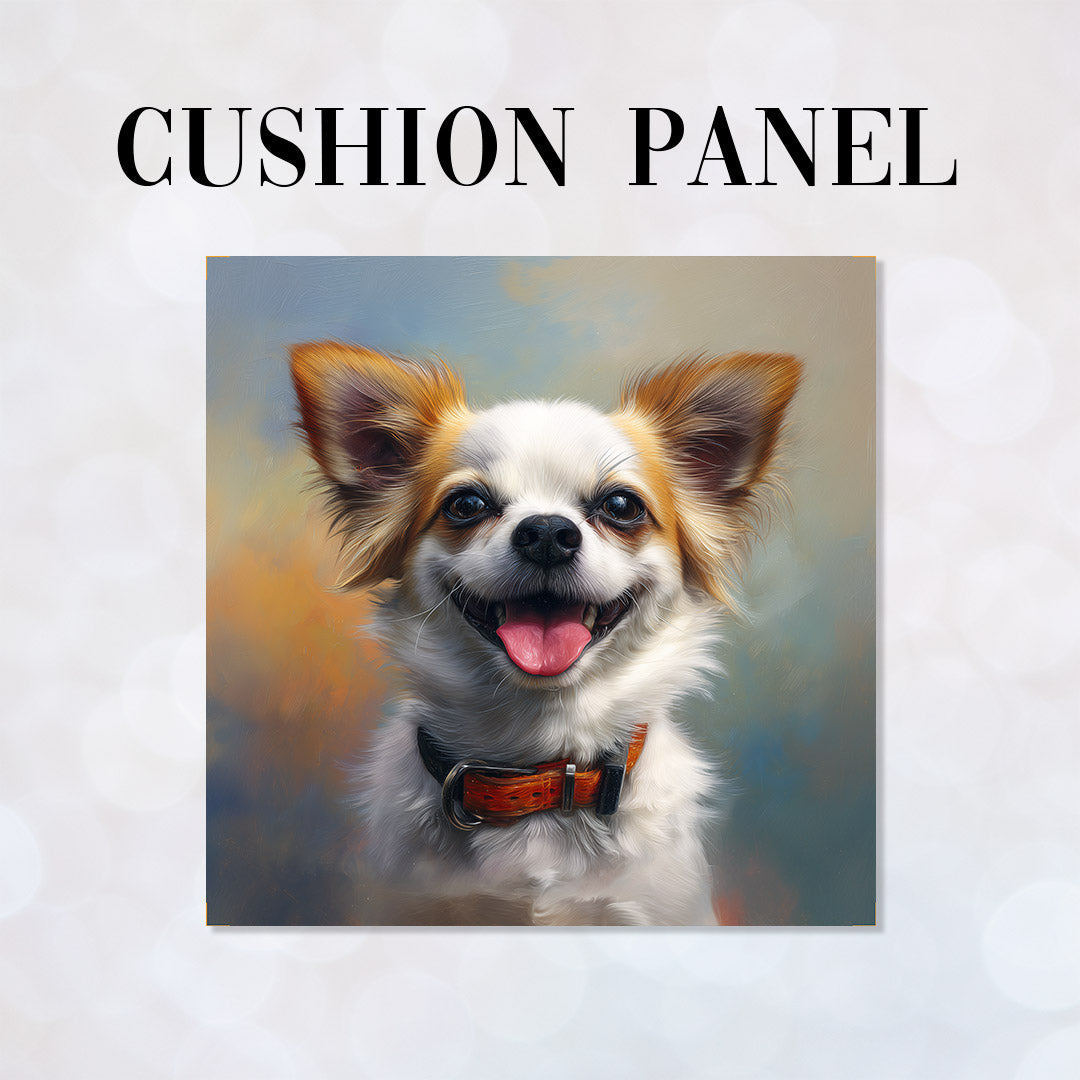 CUSHION Panel Longhaired Chihuahua CP-742