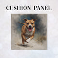 CUSHION Panel Running Staffordshire Bull Terrier CP-745