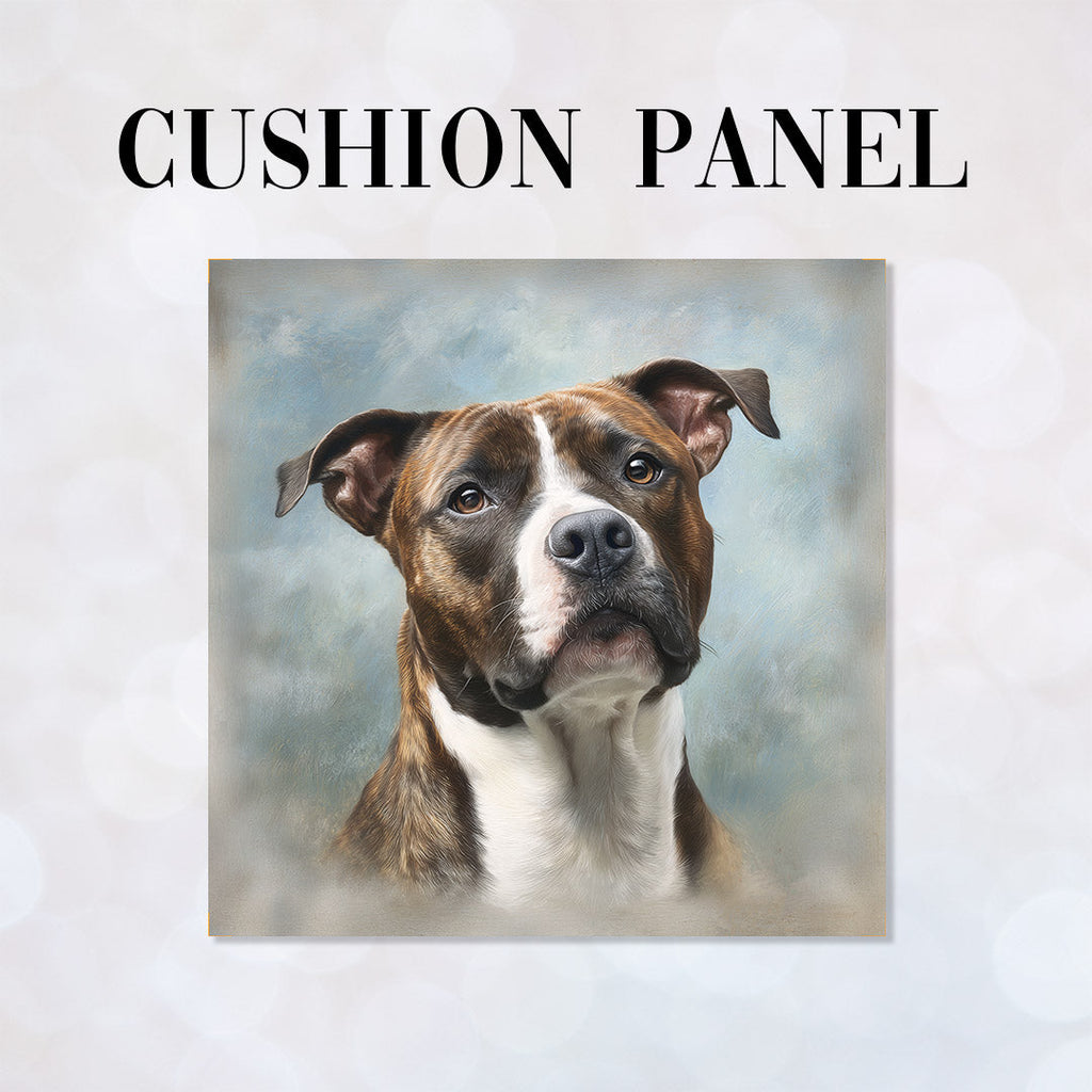 CUSHION Panel Staffordshire Bull Terrier Portrait CP-746