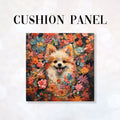 CUSHION Fabric Panel Floral Pomeranian CP-75