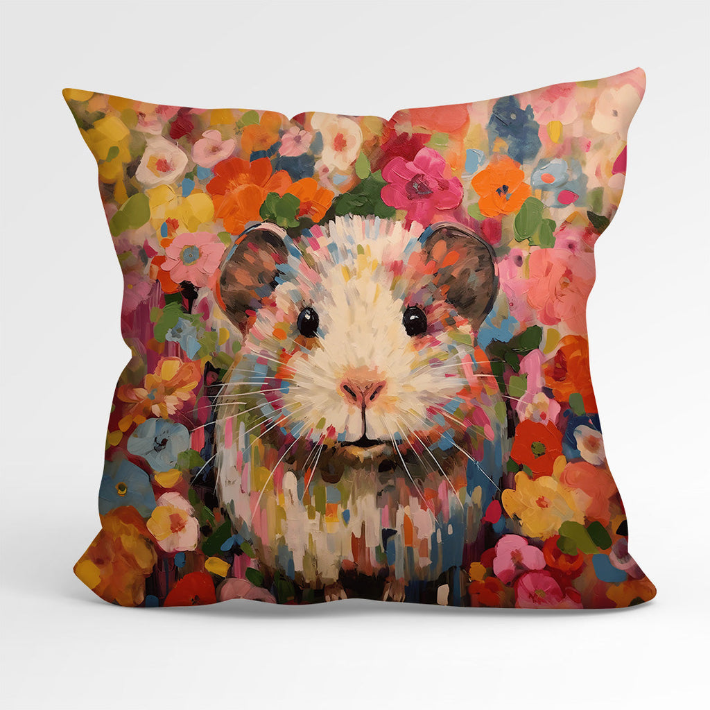 CUSHION Fabric Panel Floral Guinea Pig CP-78