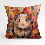 CUSHION Fabric Panel Floral Guinea Pig CP-78