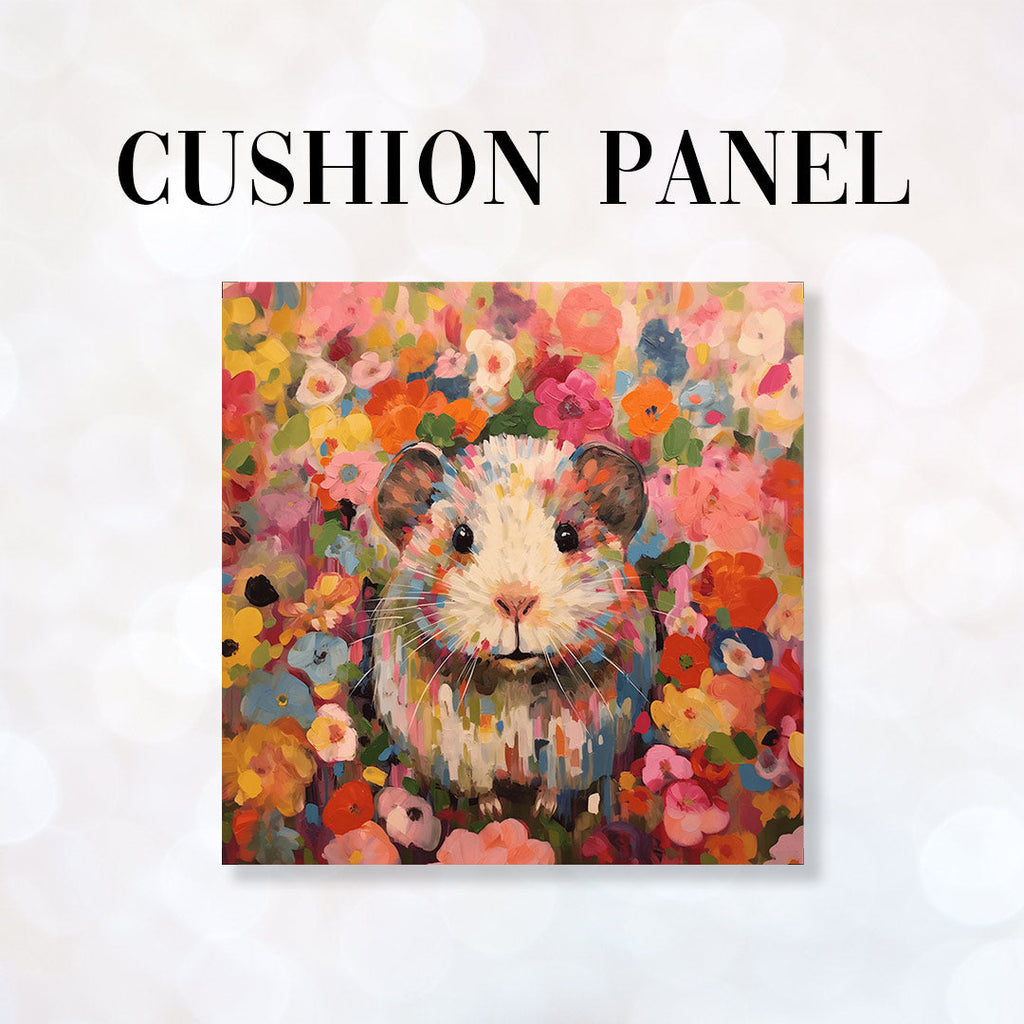 CUSHION Fabric Panel Floral Guinea Pig CP-78