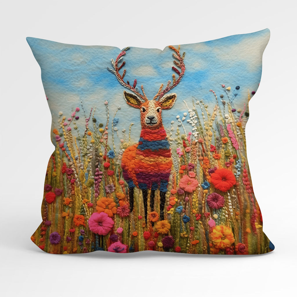 CUSHION Fabric Panel Felted Stag CP-82