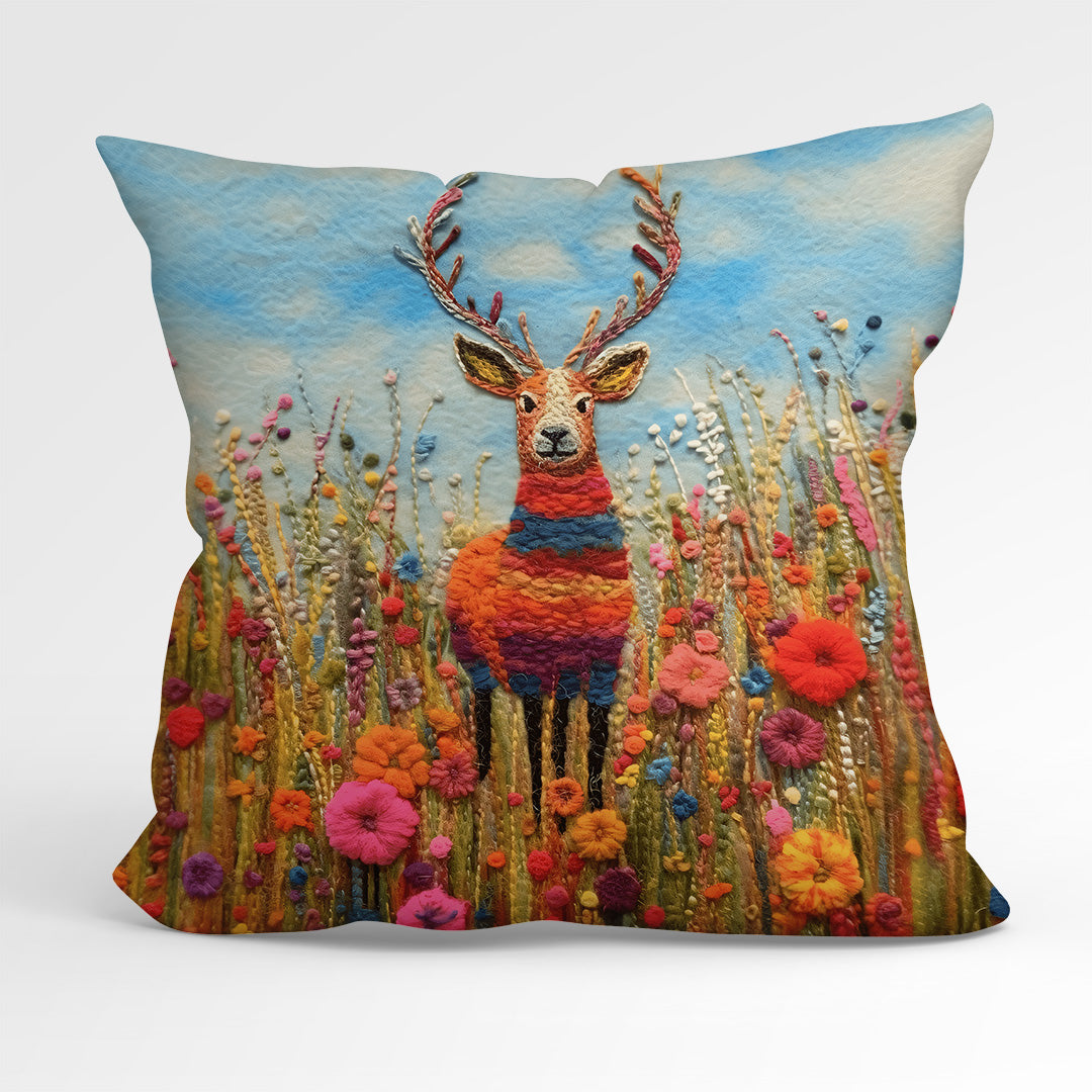 CUSHION Fabric Panel Felted Stag CP-82