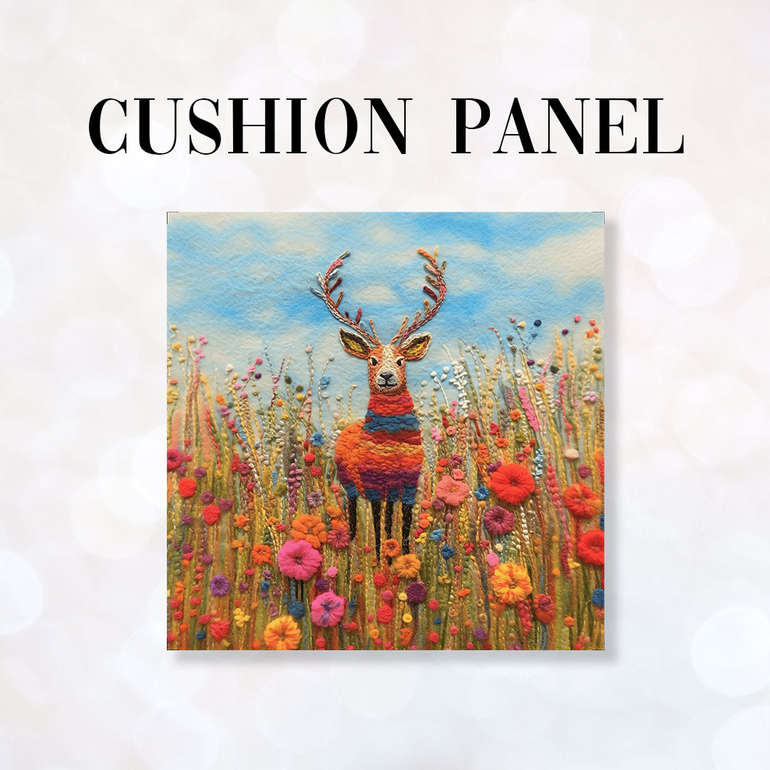 CUSHION Fabric Panel Felted Stag CP-82