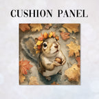 CUSHION Panel Cute Autumn Squirrel CP-843