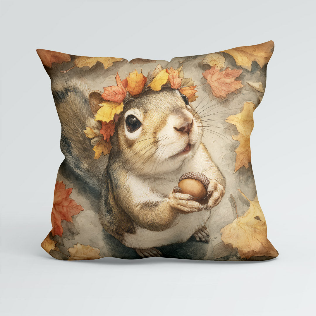 CUSHION Panel Cute Autumn Squirrel CP-843