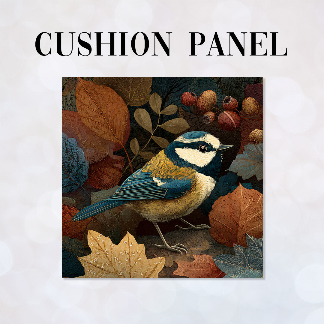 CUSHION Panel Autumn Blue Tit CP-845