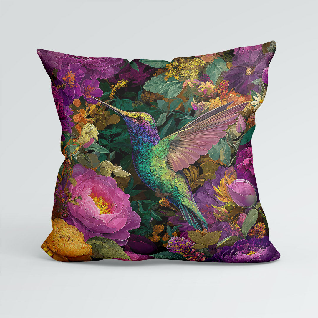 CUSHION Panel Floral Hummingbird CP-855