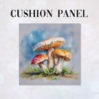 CUSHION Panel Whimsical Mushrooms CP-856