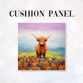 CUSHION Fabric Panel Felted Highland Cow CP-86