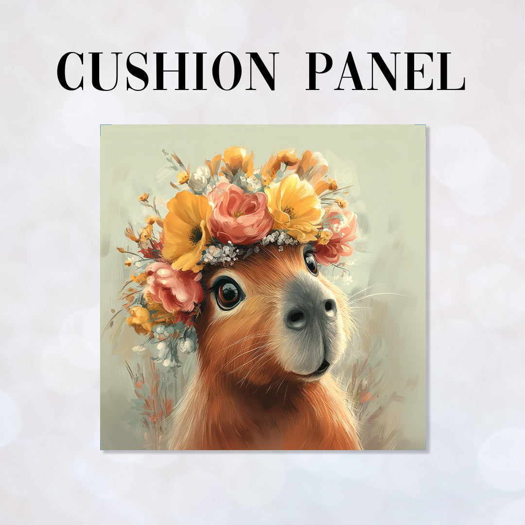 CUSHION Panel Floral Guinea Pig CP-870