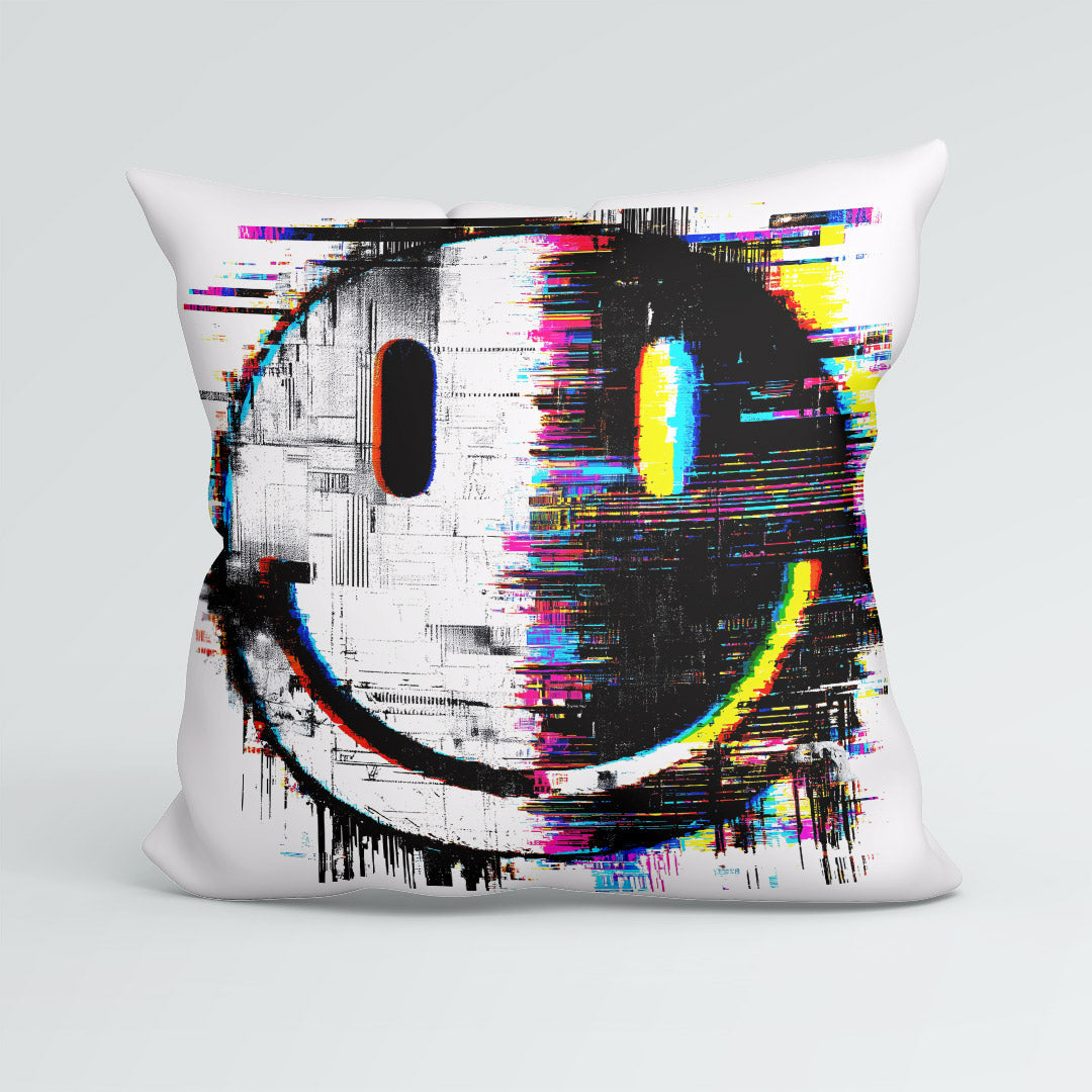 CUSHION Panel Glitched Face CP-874