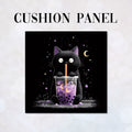 CUSHION Panel Black Cat Boba Tea CP-877