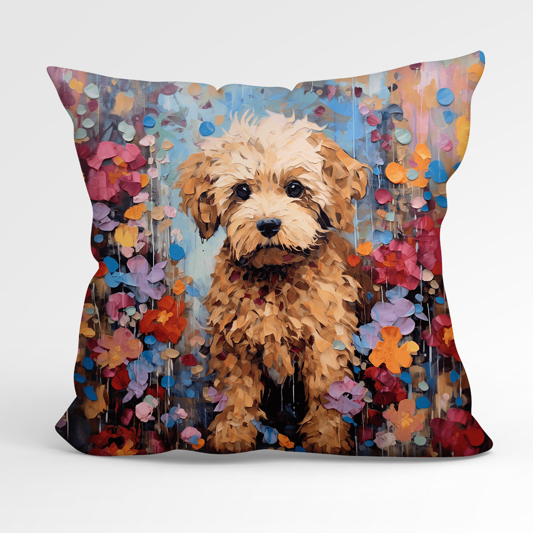 Cockapoo Pup Fabric Panel for sewing Cushions. – Custom Fabrics UK