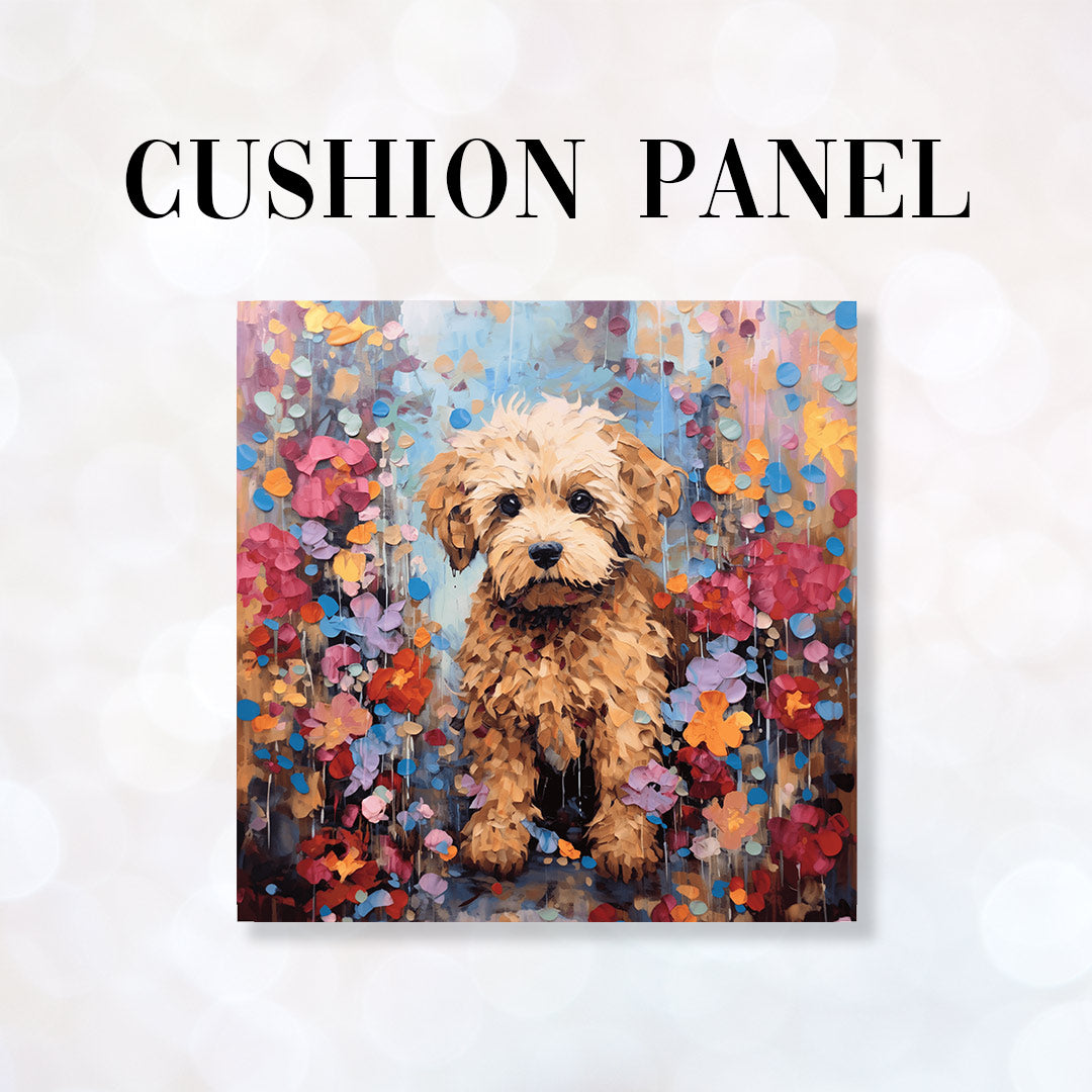Cockapoo Pup Fabric Panel for sewing Cushions. – Custom Fabrics UK