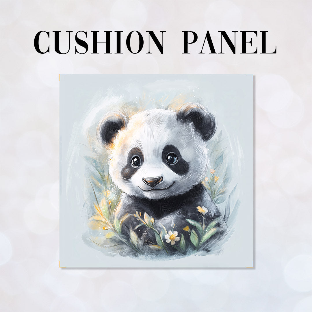 CUSHION Panel Watercolour Panda CP-882