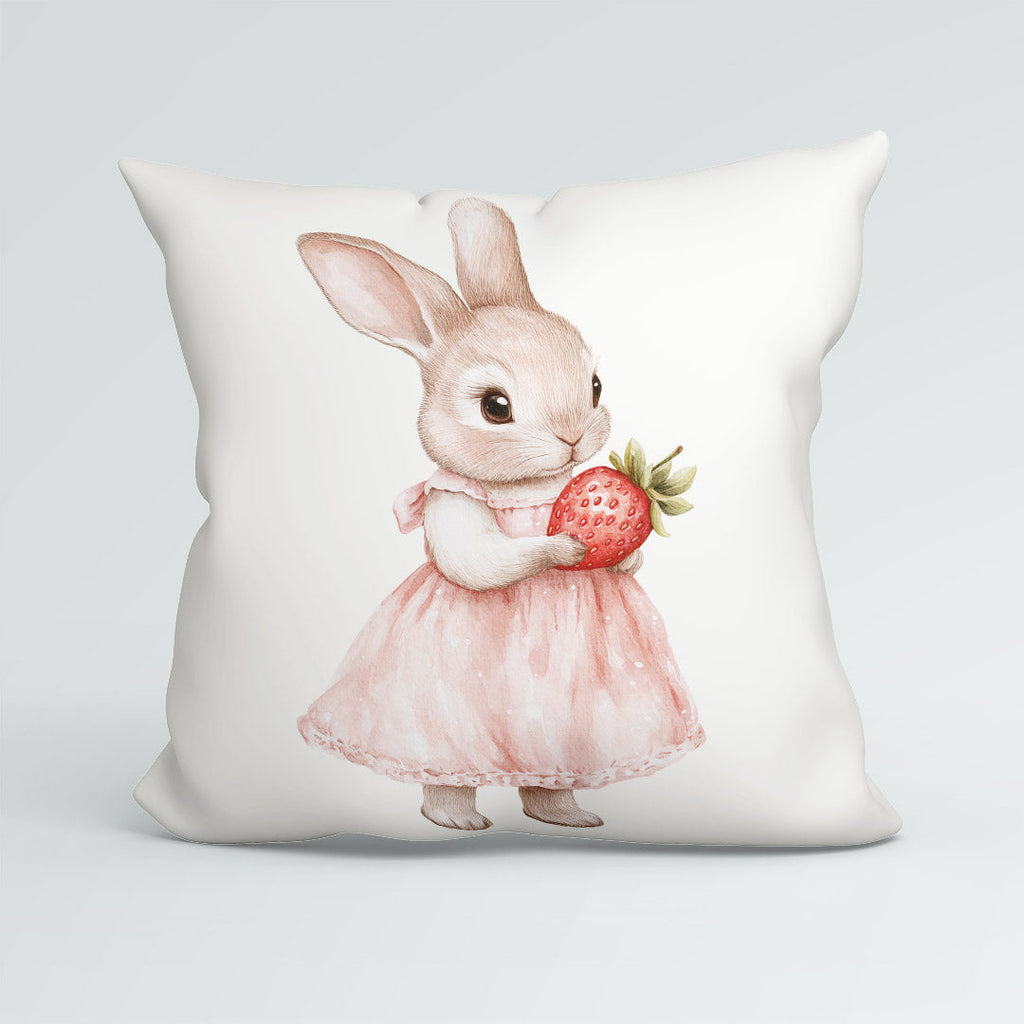 CUSHION Panel Strawberry Bunny  CP-887