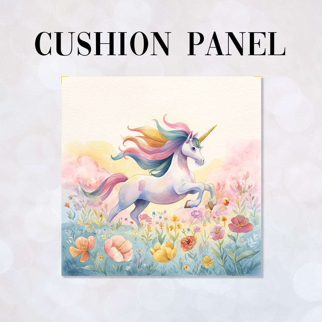 CUSHION Panel Watercolour Unicorn CP-908