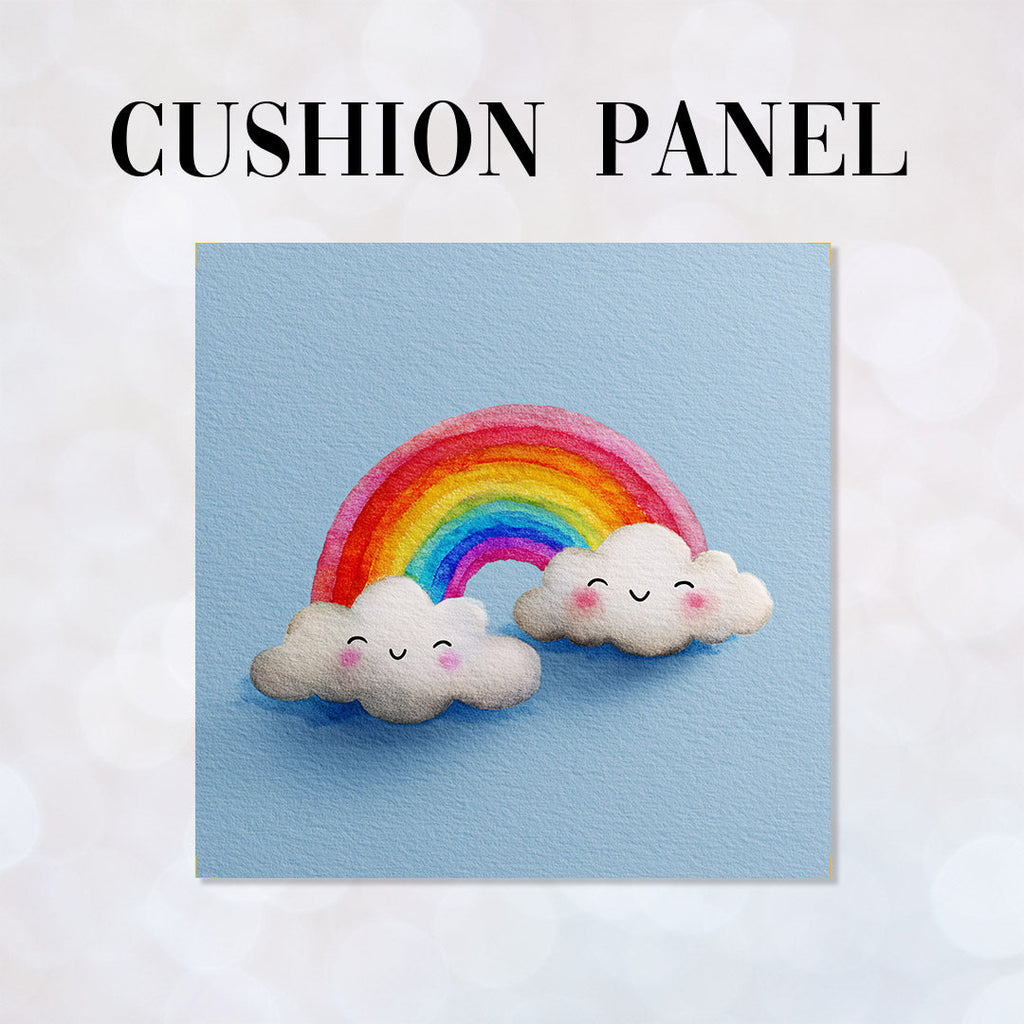 CUSHION Panel Watercolour Rainbow CP-933