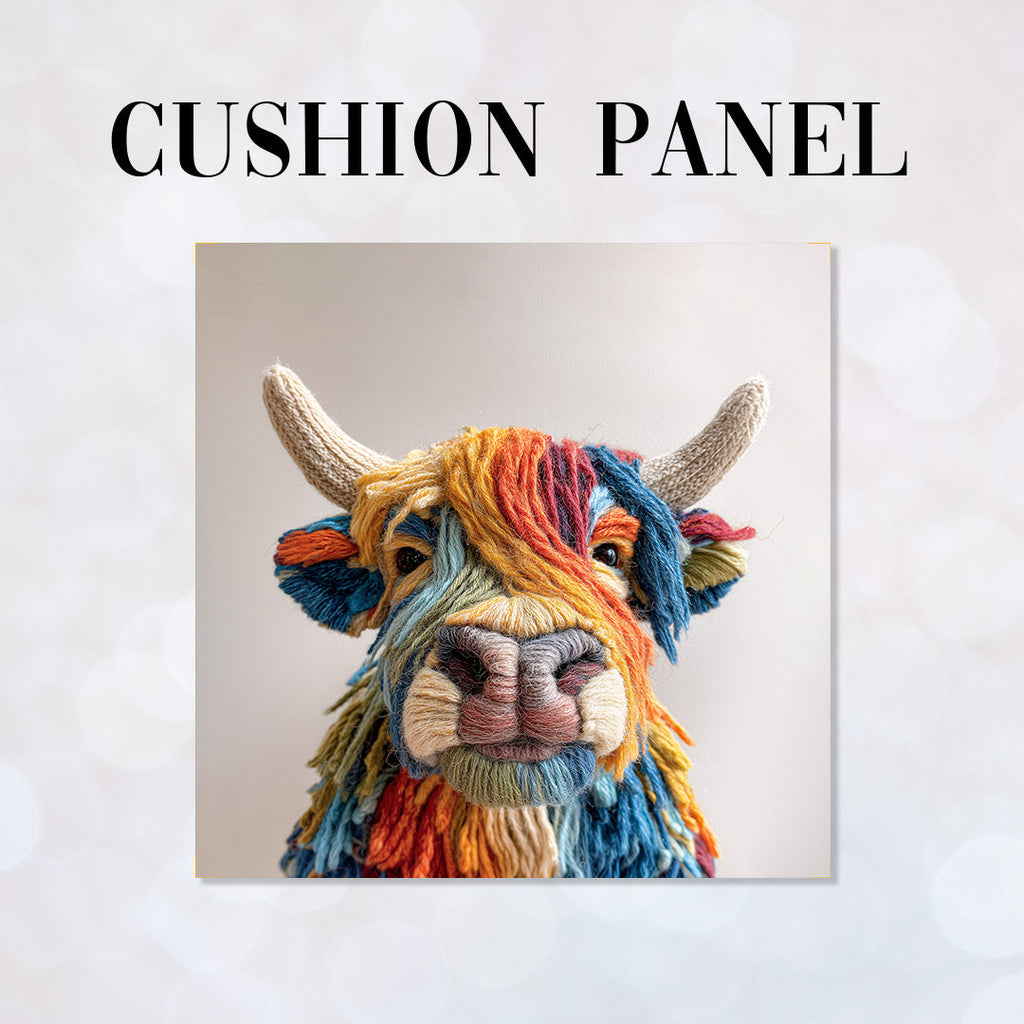 CUSHION Panel Woolly Cow CP-954