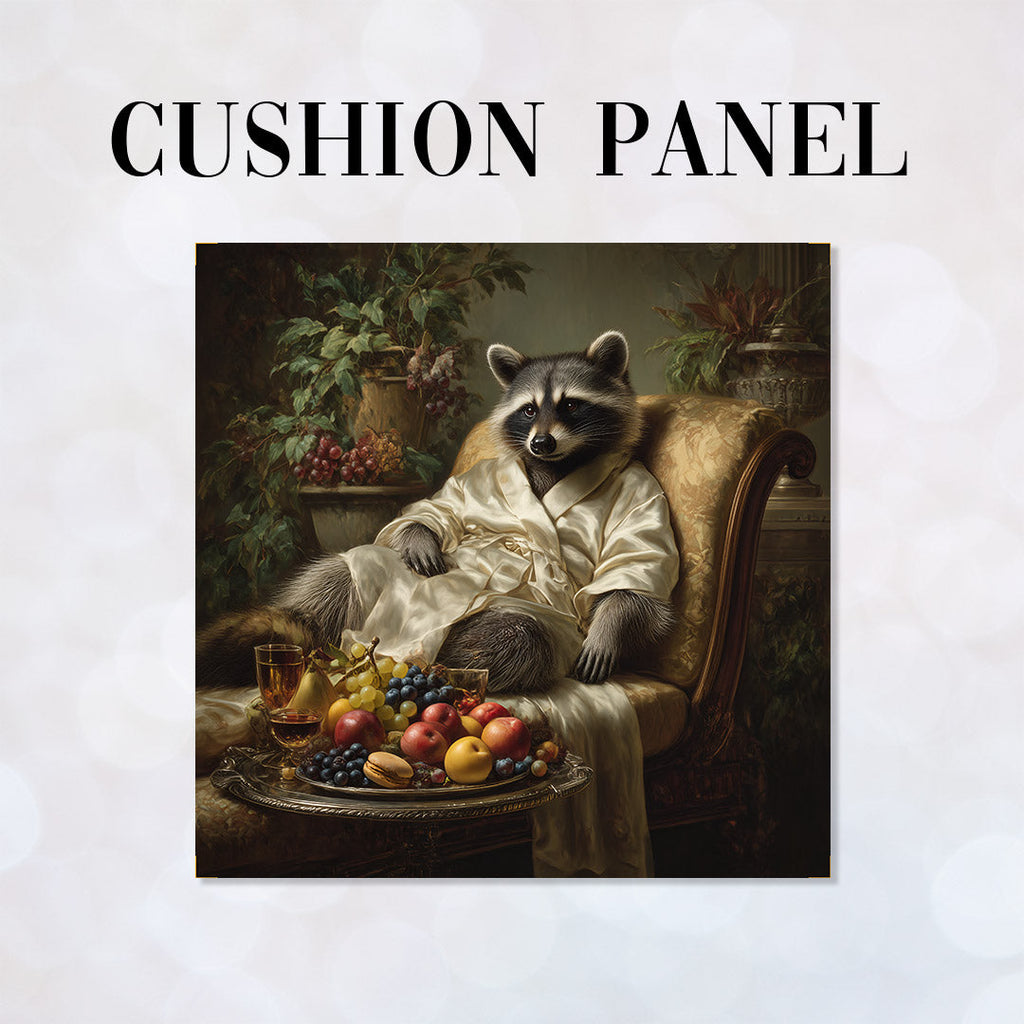 CUSHION Panel Raccoon Feast CP-975
